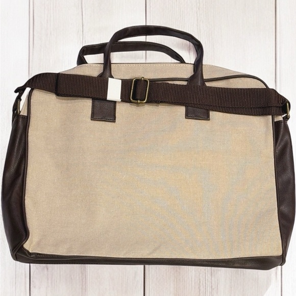 COPY - John Varvatos Duffel Weekend Bag Luggage Carry On Canvas Tote Shoulder S… - Picture 7 of 13